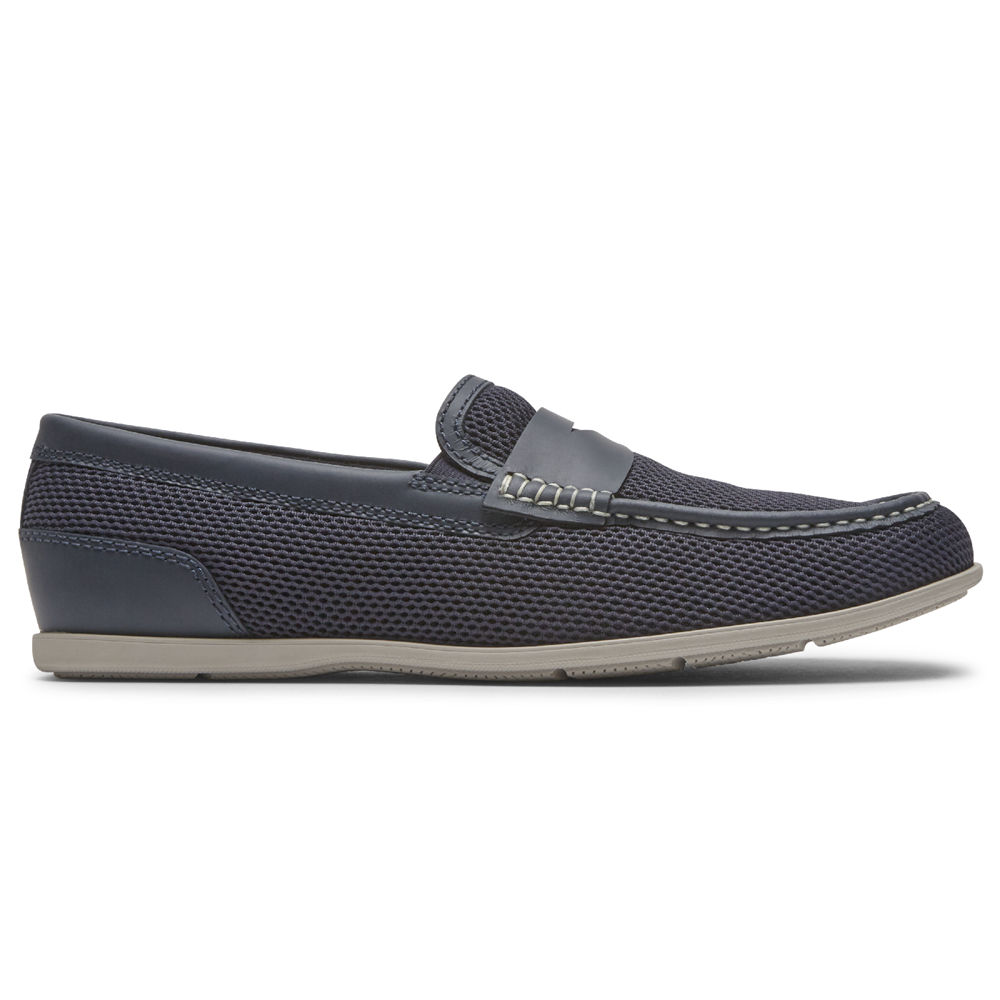 Sapato Vela Rockport Homem Azul Marinho - Malcom Soft Moc Toe - 47108GIXA